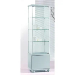 Casa Padrino Luxus Ladenvitrine 53 x 39 cm H. 180 cm mit Unterschrank - Ladeneinrichtung - Boutique Möbel - Made in Italy