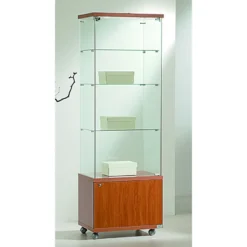 Casa Padrino Luxus Ladenvitrine 60 x 40 cm H. 181 cm mit 2 LED-Spots - Ladeneinrichtung - Boutique Möbel - Made in Italy