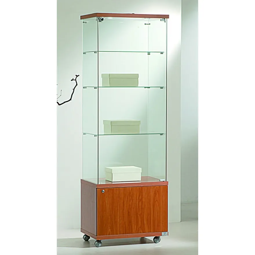 Casa Padrino Luxus Ladenvitrine 60 x 40 cm H. 181 cm mit 2 LED-Spots - Ladeneinrichtung - Boutique Möbel - Made in Italy