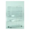 Casa Padrino Luxus Ladenvitrine 71 x 37 cm H. 140 cm mit 3 Glasböden - Ladeneinrichtung - Boutique Möbel - Made in Italy