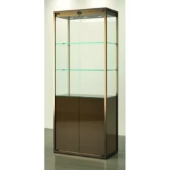 Casa Padrino Luxus Ladenvitrine 75 x 45 cm H. 190 cm mit 3 LED-Spots - Ladeneinrichtung - Boutique Möbel - Made in Italy