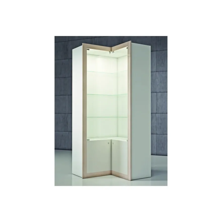 Casa Padrino Luxus Ladenvitrine 100 x 100 cm H. 210 cm mit LED - Ladeneinrichtung - Boutique Möbel - Made in Italy