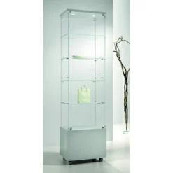 Casa Padrino Luxus Ladenvitrine 60 x 40 cm H. 220 cm mit 2 LED-Spots - Ladeneinrichtung - Boutique Möbel - Made in Italy