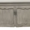 Casa Padrino Luxus Landhausstil Sideboard Grau 205 x 53 x H. 81 cm - Handgefertigter Massivholz Schrank mit 4 Türen - Landhausstil Möbel - Luxus Qualität