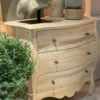 Casa Padrino Luxus Landhausstil Massivholz Kommode mit 3 Schubladen Naturfarben - Handgefertigte Landhausstil Möbel - Luxus Qualität