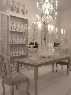 Casa Padrino Luxus Landhausstil Esstisch Grau 200 cm