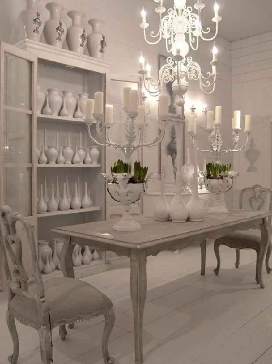 Casa Padrino Luxus Landhausstil Esstisch Grau 200 cm