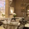 Casa Padrino Luxus Landhausstil Schrank Hellgrau - Handgefertigter Massivholz Regalschrank - Wohnzimmerschrank - Esszimmerschrank - Landhausstil Möbel