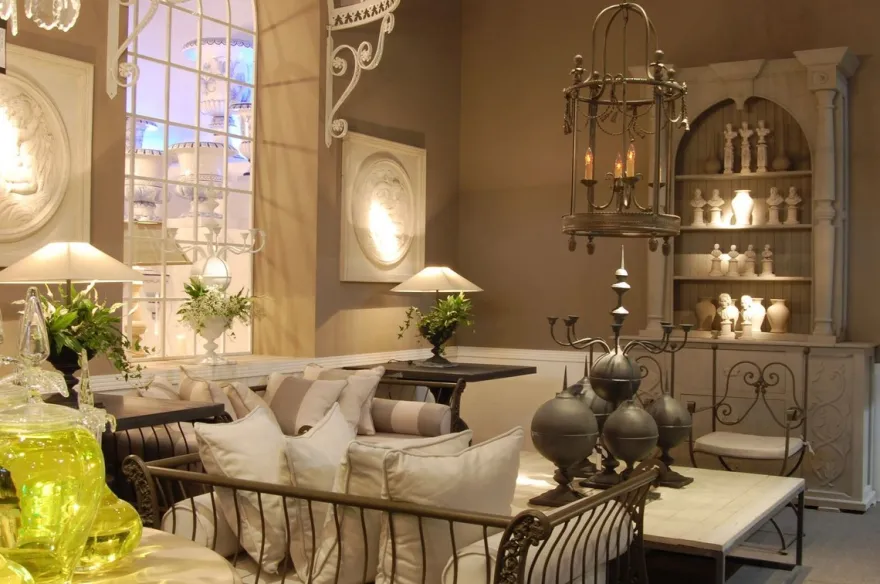 Casa Padrino Luxus Landhausstil Schrank Hellgrau - Handgefertigter Massivholz Regalschrank - Wohnzimmerschrank - Esszimmerschrank - Landhausstil Möbel