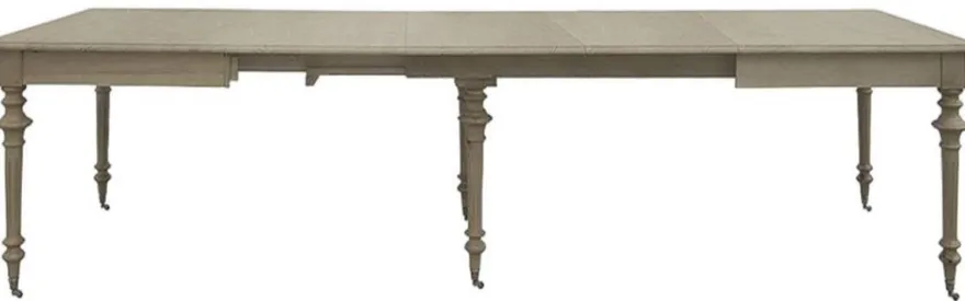 Casa Padrino Luxus Landhausstil Esstisch Grau 170-470 x 120 x H. 77 cm - Handgefertigter ausziehbarer Massivholz Küchentisch - Edle Landhausstil Massivholz Esszimmer Möbel