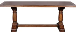 Casa Padrino Luxus Landhausstil Esstisch Braun 210 x 102 x H. 77 cm - Rustikaler Massivholz Küchentisch - Rustikale Landhausstil Massivholz Esszimmer Möbel
