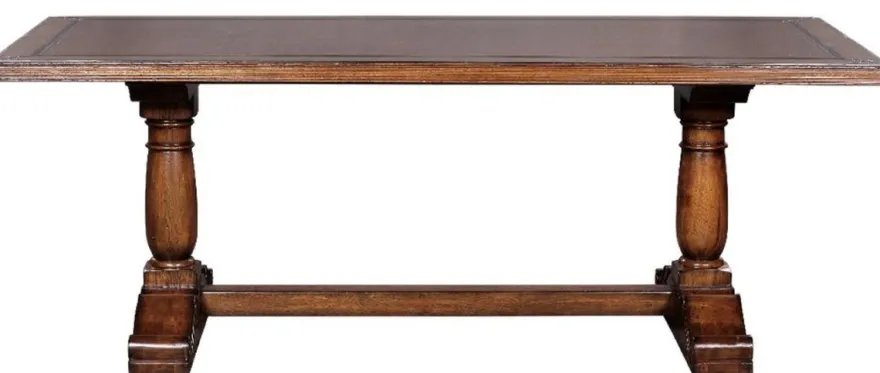 Casa Padrino Luxus Landhausstil Esstisch Braun 210 x 102 x H. 77 cm - Rustikaler Massivholz Küchentisch - Rustikale Landhausstil Massivholz Esszimmer Möbel