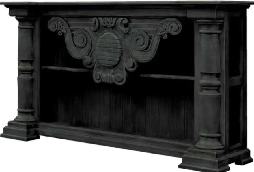 Casa Padrino Luxus Landhausstil Konsole Schwarz 170 x 40 x H. 100 cm - Handgefertigter Massivholz Konsolentisch - Edle Landhausstil Massivholz Möbel