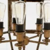 Casa Padrino Luxus Laterne Hängeleuchte im Barock Stil aus Messing und Glas in Vintage Messing, Durchmesser 80 x H 98 cm