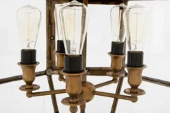 Casa Padrino Luxus Laterne Hängeleuchte im Barock Stil aus Messing und Glas in Vintage Messing, Durchmesser 80 x H 98 cm