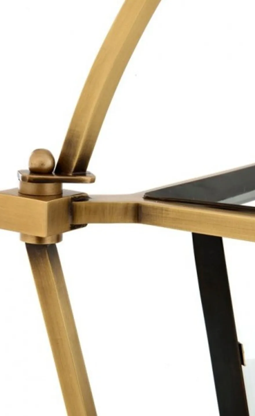 Casa Padrino Luxus Laterne - Luxus Hängeleuchte aus Messing in Messing & Bronze 68 x 68 x H 75 cm