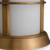 Casa Padrino Luxus LED Außentischleuchte Antik Messing / Weiß Ø 29 x H. 60 cm