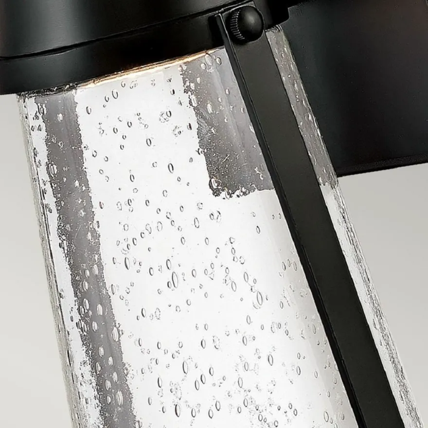 Casa Padrino Luxus LED Außenwandleuchte Schwarz H. 30,7 cm - Luxus Außenbeleuchtung