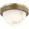 Casa Padrino Luxus LED Deckenleuchte Antik Messing Ø 13 cm - Luxus LED Leuchten