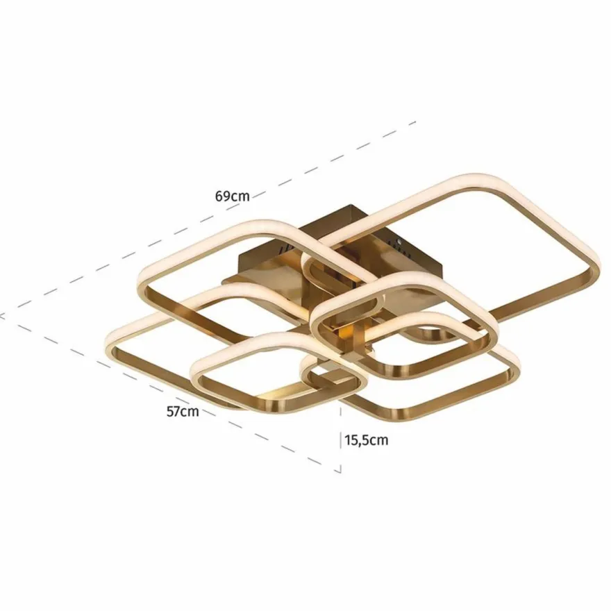 Casa Padrino Luxus LED Deckenleuchte Gold 69 cm - Luxus LED Leuchten