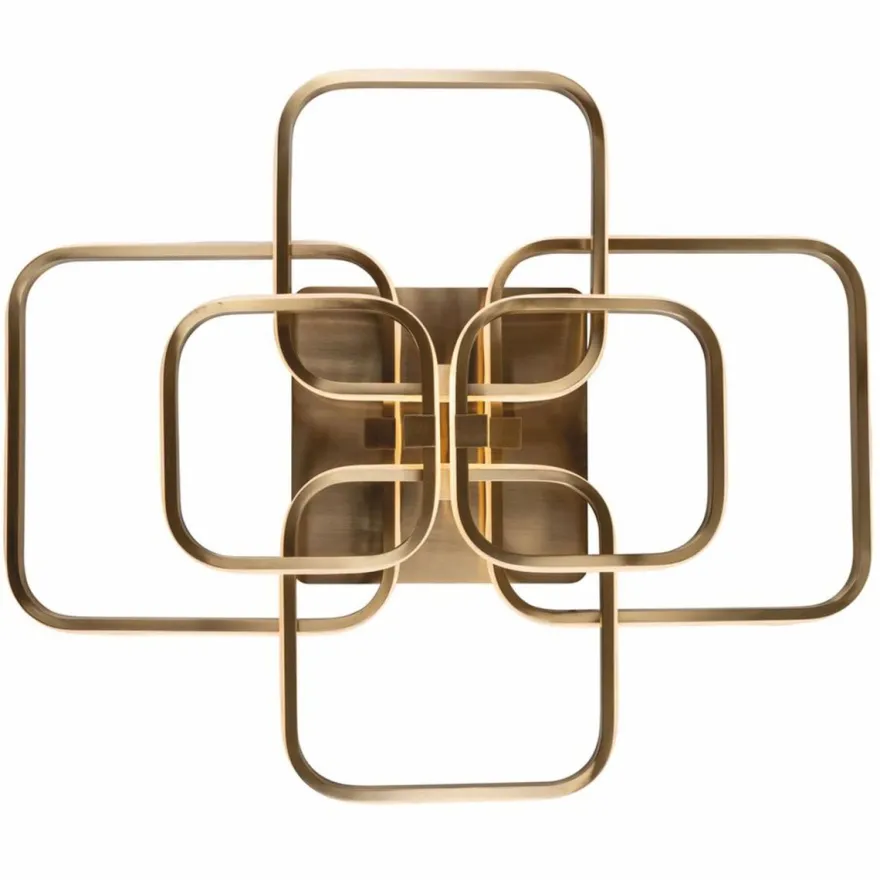 Casa Padrino Luxus LED Deckenleuchte Gold 69 cm - Luxus LED Leuchten