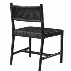 Casa Padrino Luxus Leder Esszimmer Stuhl Schwarz H. 85 cm - Esszimmer Möbel