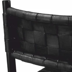 Casa Padrino Luxus Leder Esszimmer Stuhl Schwarz H. 85 cm - Esszimmer Möbel