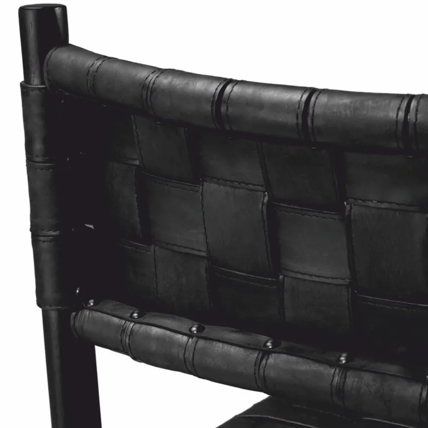 Casa Padrino Luxus Leder Esszimmer Stuhl mit Armlehnen Schwarz H. 85 cm - Luxus Möbel
