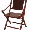 Casa Padrino Luxus Leder Klapp Stuhl Leather - Vintage Art Deco Möbel