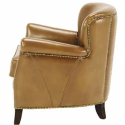 Casa Padrino Luxus Leder Sessel Braun / Schwarz 72 x 72 x H. 75 cm - Echtleder Wohnzimmer Möbel