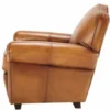 Casa Padrino Luxus Leder Sessel Braun / Schwarz - Luxus Echtleder Möbel