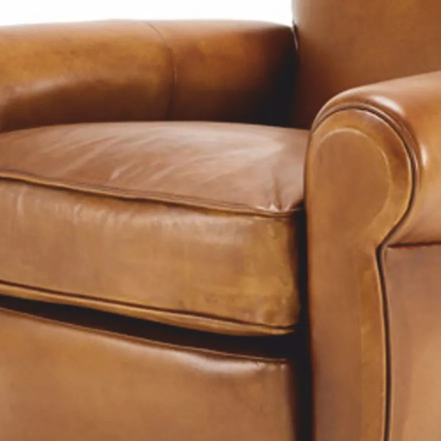 Casa Padrino Luxus Leder Sessel Braun / Schwarz - Luxus Echtleder Möbel