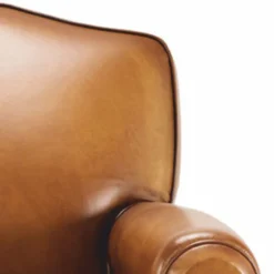 Casa Padrino Luxus Leder Sessel Braun / Schwarz - Luxus Echtleder Möbel