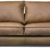 Casa Padrino Luxus Leder Sofa Braun 205 x 106 x H. 83 cm - Echtleder Wohnzimmer Sofa - Wohnzimmer Möbel - Leder Möbel - Luxus Möbel