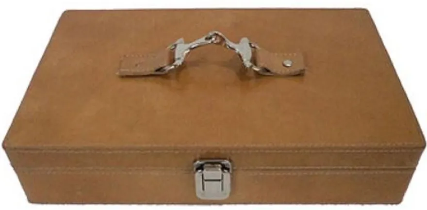 Casa Padrino Luxus Leder Uhrenbox Braun / Silber 25 x 20 x H. 10 cm - Luxus Accessoires