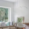 Casa Padrino Luxus LED-Hängeleuchte Silber 70 x H. 6,8 cm - Moderne Designer Deckenlampe