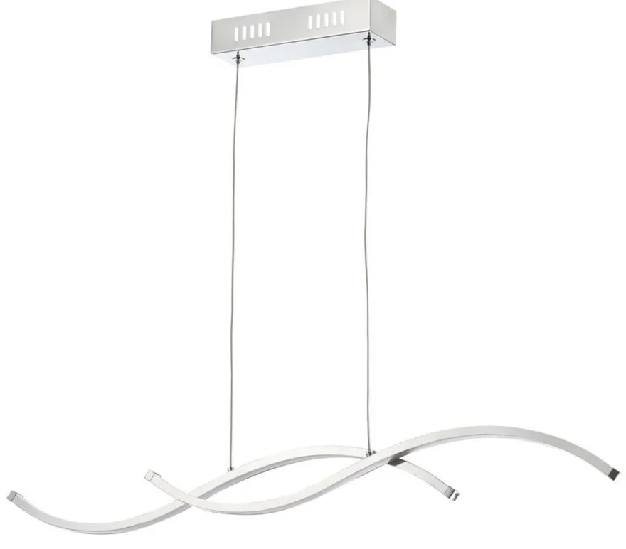 Casa Padrino Luxus LED-Hängeleuchte Silber 70 x H. 6,8 cm - Moderne Designer Deckenlampe