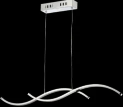 Casa Padrino Luxus LED-Hängeleuchte Silber 70 x H. 6,8 cm - Moderne Designer Deckenlampe