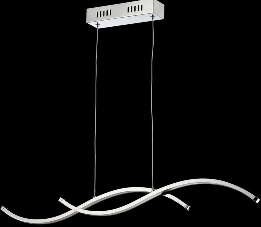Casa Padrino Luxus LED-Hängeleuchte Silber 70 x H. 6,8 cm - Moderne Designer Deckenlampe