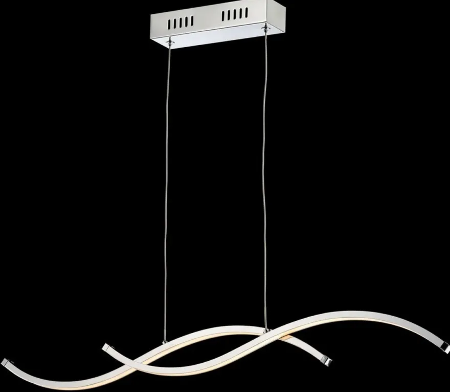 Casa Padrino Luxus LED-Hängeleuchte Silber 70 x H. 6,8 cm - Moderne Designer Deckenlampe