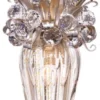 Casa Padrino Luxus LED Kronleuchter Silber / Gold Ø 10 x H. 19 cm - Moderner Glas Kronleuchter mit Swarovski Kristallglas - Luxus Qualität