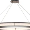 Casa Padrino Luxus LED Kronleuchter Bronzefarben / Weiß Ø 139 cm - Moderner runder Kronleuchter - Wohnzimmer Kronleuchter - Hotel Kronleuchter