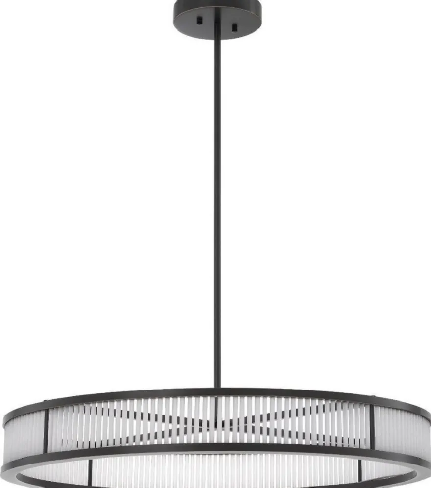 Casa Padrino Luxus LED Kronleuchter Bronzefarben / Weiß Ø 90 x H. 15 cm - Moderner runder dimmbarer Kronleuchter - Luxus Qualität