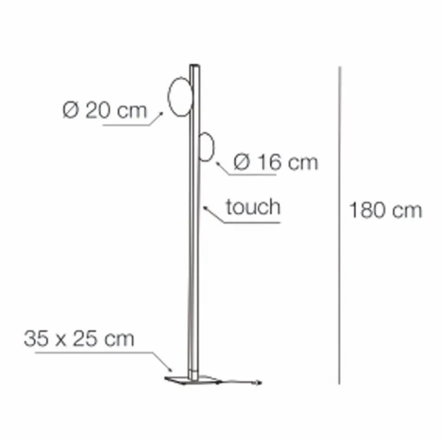 Casa Padrino Luxus LED Stehleuchte Messing / Schwarz / Weiß H. 180 cm - Made in Italy