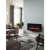 Casa Padrino Luxus LED Wandkamin Schwarz 98 x 45 cm - Elekro Wand Kamin
