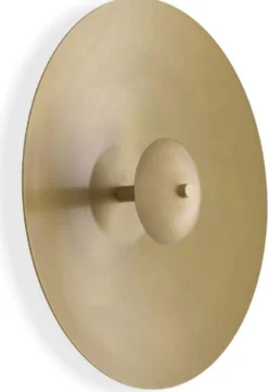Casa Padrino Luxus LED Wandleuchte Antik Messingfarben Ø 37,5 cm - Runde Metall Wandlampe - Hotel & Restaurant Wandleuchte - Luxus Kollektion