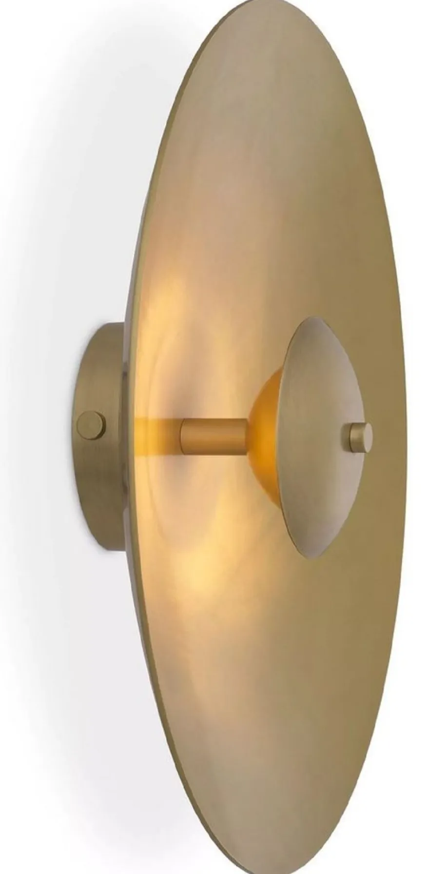 Casa Padrino Luxus LED Wandleuchte Antik Messingfarben Ø 37,5 cm - Runde Metall Wandlampe - Hotel & Restaurant Wandleuchte - Luxus Kollektion