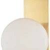 Casa Padrino Luxus LED Wandleuchte Antik Messingfarben / Weiß 19,1 x 16,5 x H. 32,4 cm - Hotel & Restaurant Lampe