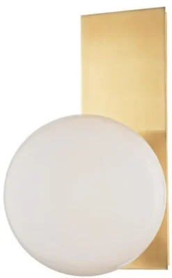 Casa Padrino Luxus LED Wandleuchte Antik Messingfarben / Weiß 19,1 x 16,5 x H. 32,4 cm - Hotel & Restaurant Lampe