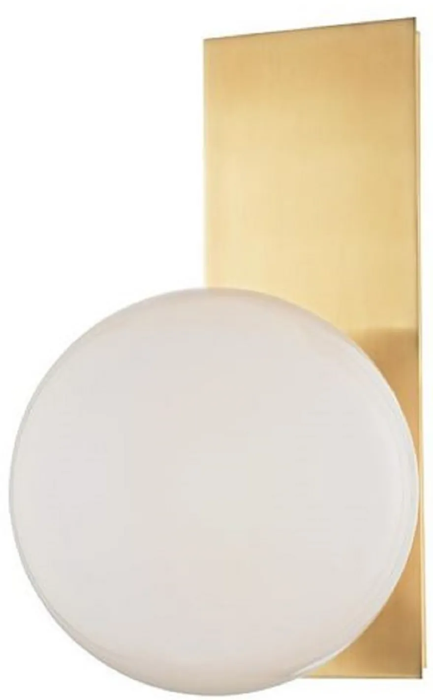 Casa Padrino Luxus LED Wandleuchte Antik Messingfarben / Weiß 19,1 x 16,5 x H. 32,4 cm - Hotel & Restaurant Lampe